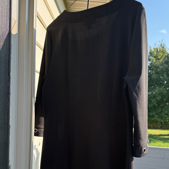 Charlie Paige Elegant Black Dress with Eyelet Details - Picture 7 of 7